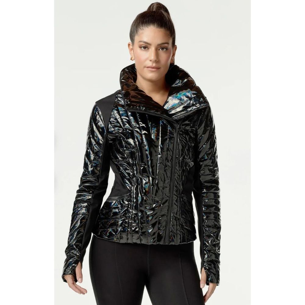 Blanc Noir Motion PanelBlack Shiny Puffer Jacket Women’s XS